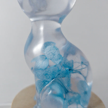 Blue Flower Cat Night Light